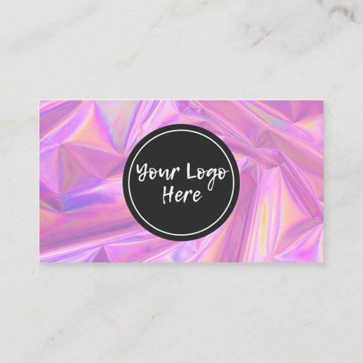 Carte de visite Holographic Merci Trendy Salon  (Dos)