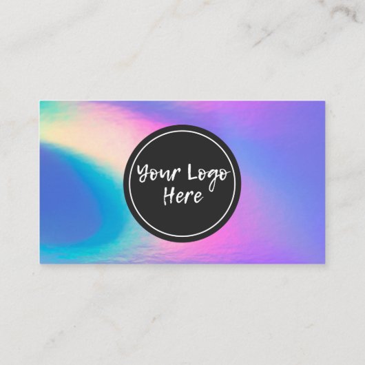 Carte de visite Holographic Merci Trendy Salon (Dos)