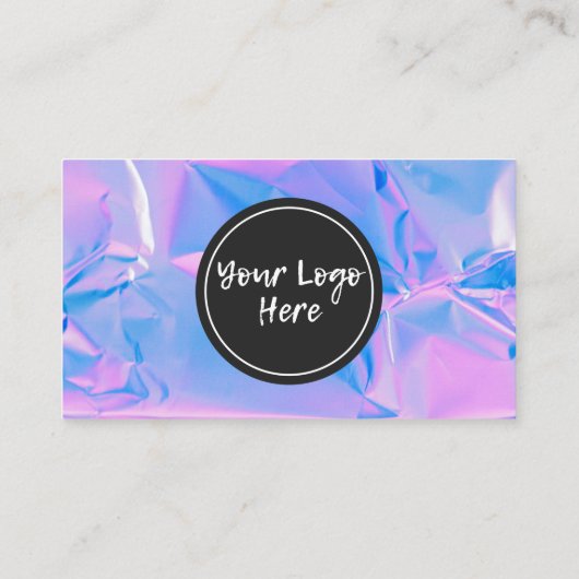 Carte de visite Holographic Merci Trendy Salon  (Dos)