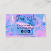 Carte de visite Holographic Merci Trendy Salon  (Devant)