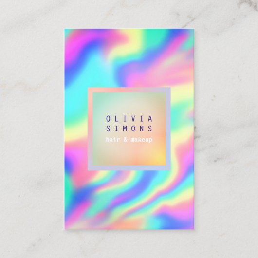 Carte De Visite Holographic Minimalist Business Card (Devant)