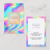 Carte De Visite Holographic Minimalist Business Card (Devant / Derrière)