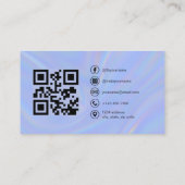 Carte De Visite Holographic Photo with QR Code Social Media (Dos)
