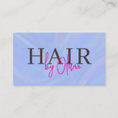 Carte De Visite Holographic QR Code Hair Stylist Modern (Devant)