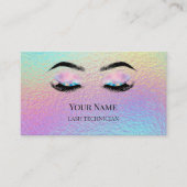 Carte De Visite Holographic QR code Lash Technician (Devant)
