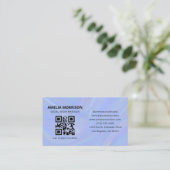 Carte De Visite Holographic QR Code Minimalist Professional (Debout devant)