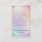 Carte De Visite Holographic Yoga Instructor Card with QR Code (Devant)