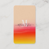 Carte De Visite Holographie Abstraite en or rose élégant (Devant)