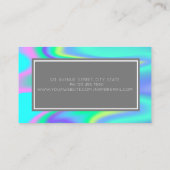 Carte De Visite Holographie de cadre gris moderne professionnel (Dos)