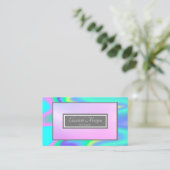 Carte De Visite Holographie de cadre gris moderne professionnel (Debout devant)