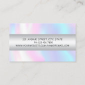 Carte De Visite Holographie de charme professionnelle moderne (Dos)