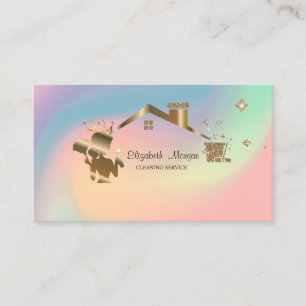 Carte De Visite Holographie de la maison de ménage professionnelle