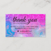 Carte De Visite Holographie de la parties scintillant arc-en-ciel  (Devant)