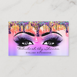 Carte De Visite Holographie de l'artiste maquillage de l'Eyelash p