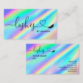 Carte De Visite Holographie de l'artiste maquillage moderne (Devant / Derrière)