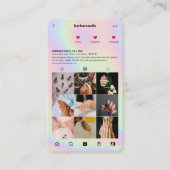 Carte De Visite Holographie de l'artiste ongle moderne Grille Inst (Devant)