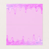 Carte De Visite Holographie Drives Cake Bakery Maquillage Girly (Intérieur déplié)