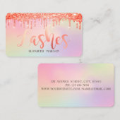 Carte De Visite Holographie Élégante, Lashes, Parties scintillant (Devant / Derrière)