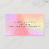 Carte De Visite Holographie florale de cupcake moderne (Dos)