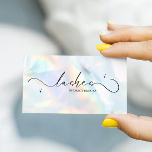 Carte De Visite Holographie Lashes Esthétique Lash Tech