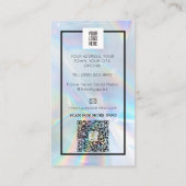 Carte De Visite Holographie Lashes Eyelash Extensions maquillage (Dos)