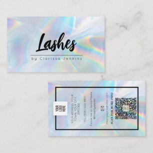 Carte De Visite Holographie Lashes Eyelash Extensions maquillage