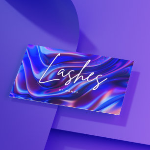 Carte De Visite Holographie Lashes Maquillage Artiste Salon de Bea