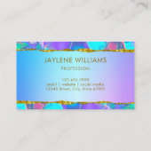 Carte De Visite Holographie moderne Abstraite Faux (Dos)