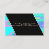 Carte De Visite Holographie moderne élégant à talon élevé (Dos)