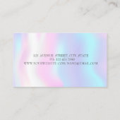 Carte De Visite Holographie moderne Elégant Lotus Noir (Dos)