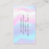 Carte De Visite Holographie moderne élégante, Ciseaux (Dos)