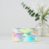 Carte De Visite Holographie moderne élégante et sophistiquée (Debout devant)