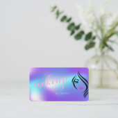 Carte De Visite Holographie Moderne Et Design, Silhouette Face (Debout devant)