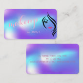 Carte De Visite Holographie Moderne Et Design, Silhouette Face (Devant / Derrière)