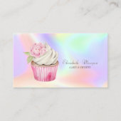 Carte De Visite Holographie moderne et élégante de la fleur de cup (Devant)