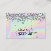 Carte De Visite Holographie moderne et élégante, diamants (Devant)