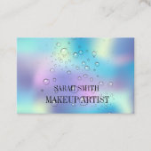 Carte De Visite Holographie moderne et élégante, gouttes d'eau aff (Devant)