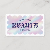 Carte De Visite Holographie moderne QR Code Lashes Salon de beauté (Devant)