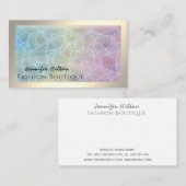 Carte De Visite Holographie mosaïque luxe brillant (Devant / Derrière)