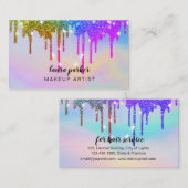 Carte De Visite Holographie Parties scintillant de dérive de maqui (Devant / Derrière)