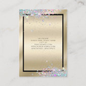 Carte De Visite Holographie Parties scintillant Métallic Moderne O (Dos)