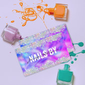 Carte De Visite Holographie Parties scintillant Nails Technicien S