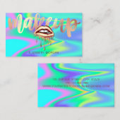 Carte De Visite Holographie professionnelle des lèvres à goutte mé (Devant / Derrière)