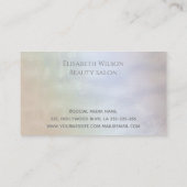 Carte De Visite Holographie professionnelle élégante perle iridesc (Dos)