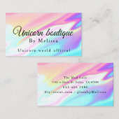 Carte De Visite Holographie Unicorn (Devant / Derrière)