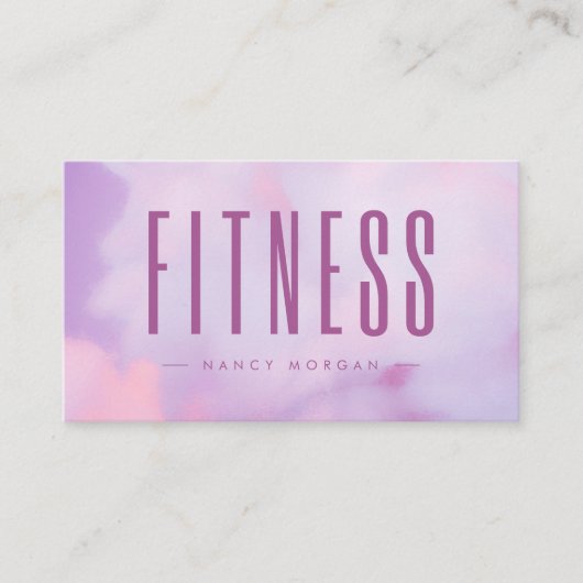 Carte De Visite Holographie violet de forme (Devant)