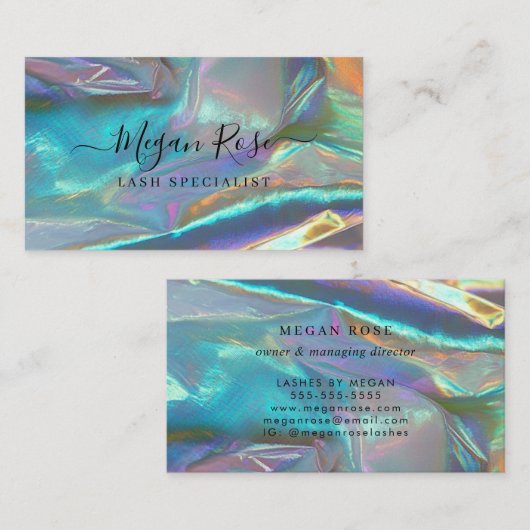 Carte de visite holographique (Devant / Derrière)