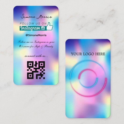Carte de visite Holographique (Devant / Derrière)