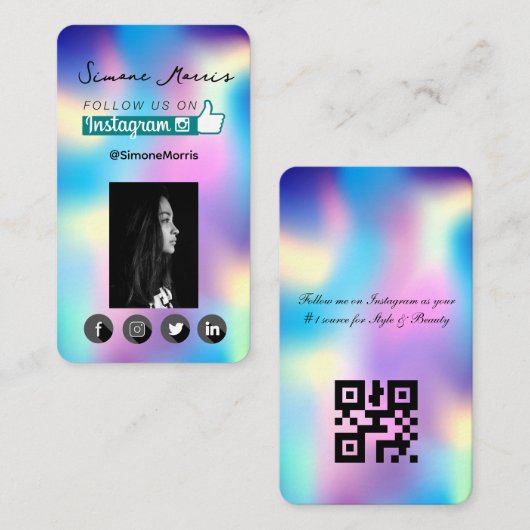 Carte de visite Holographique (Devant / Derrière)