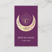 Carte De Visite Holographique 3E OEIL Lune Yoga Holistic Coach Bu (Devant)
